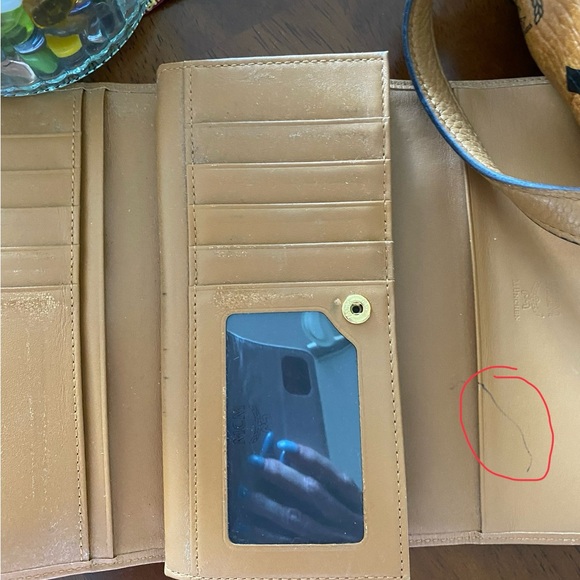 MCM Cognac long vintage trifold wallet. EUC. Matching purse in closet 7”x4” $125 - Picture 9 of 14